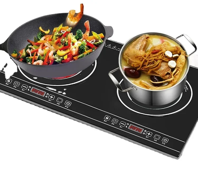 Induction Cooktop Portable - Estufa doble eléctrica portátil, cocina de