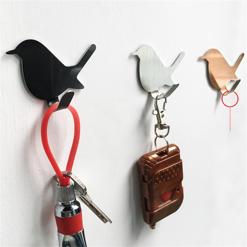 Kitchen Appliances Rack - Ganchos autoadhesivos con diseño de pájaro,