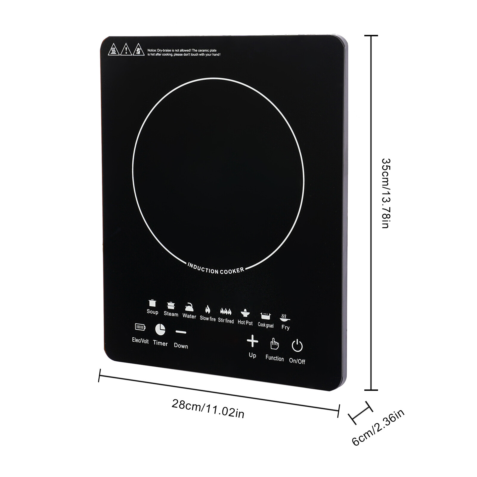 Placa de Inducción Eléctrica d - Induction Cooktop Portable reseña y precio