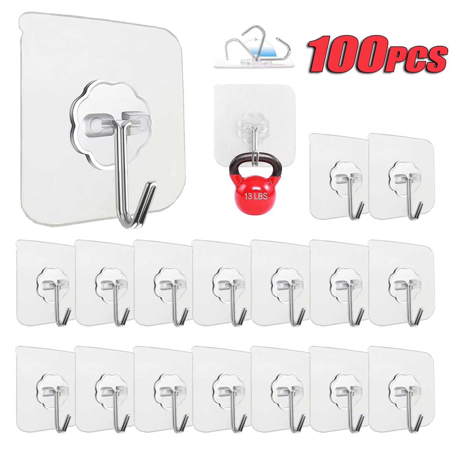 Ganchos autoadhesivos de acero - Kitchen Appliances Rack reseña y precio