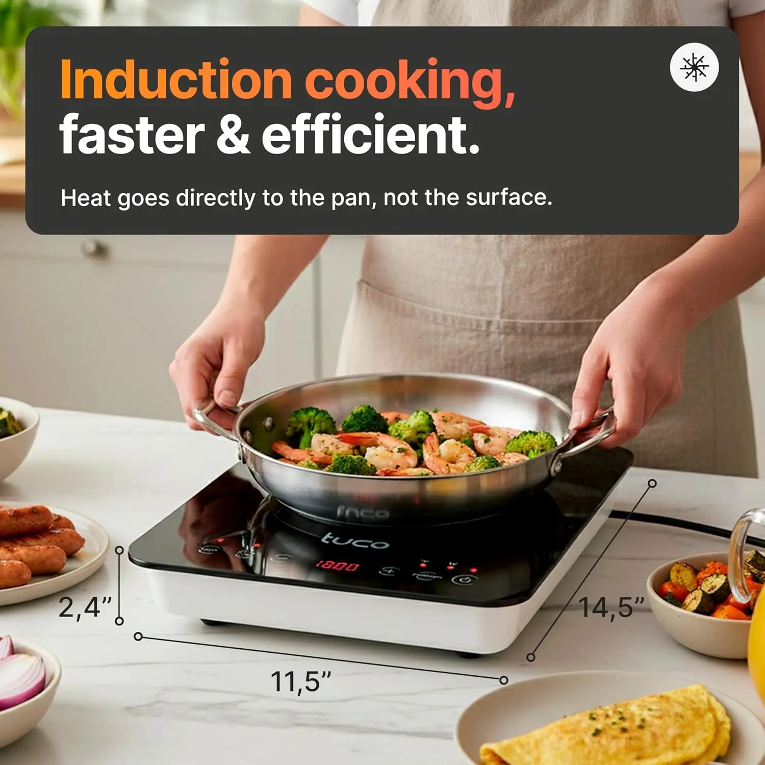 Placa de Inducción Portátil Pr - Induction Cooktop Portable reseña y precio